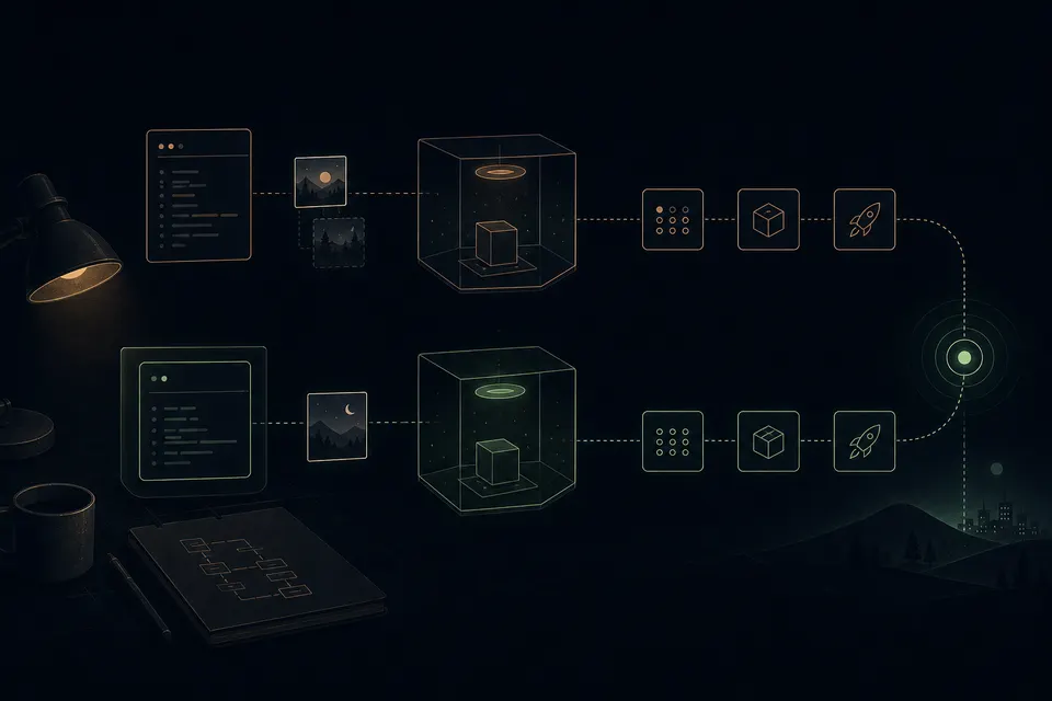 A hidden local image dependency is exposed by a clean test chamber before tests, packaging, and deployment reach production.